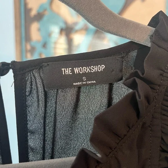 Workshop Republic Clothing Black Ruffled Blouse - Picture 3 of 8